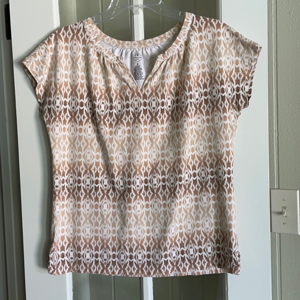 S-O-L-D. 
St. John’s Bay, split neck top, size M